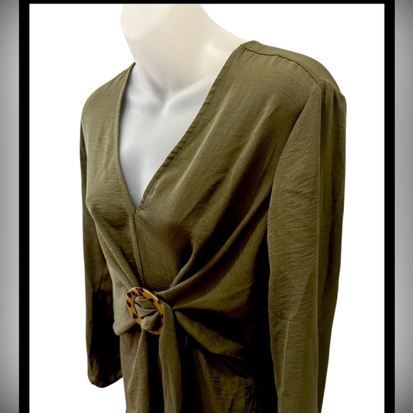 Topshop Green Ring Mini Dress US size 6 NWT - Picture 4 of 7